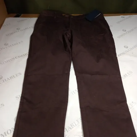 SPOKE DARK BROWN SMART TROUSERS SIZE 37/32