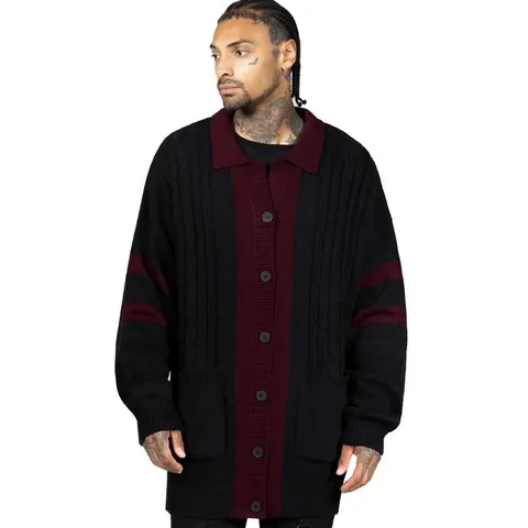 BRAND NEW KILLSTAR CRYPT RIDER CARDIGAN - BLACK / RED - SIZE XXL
