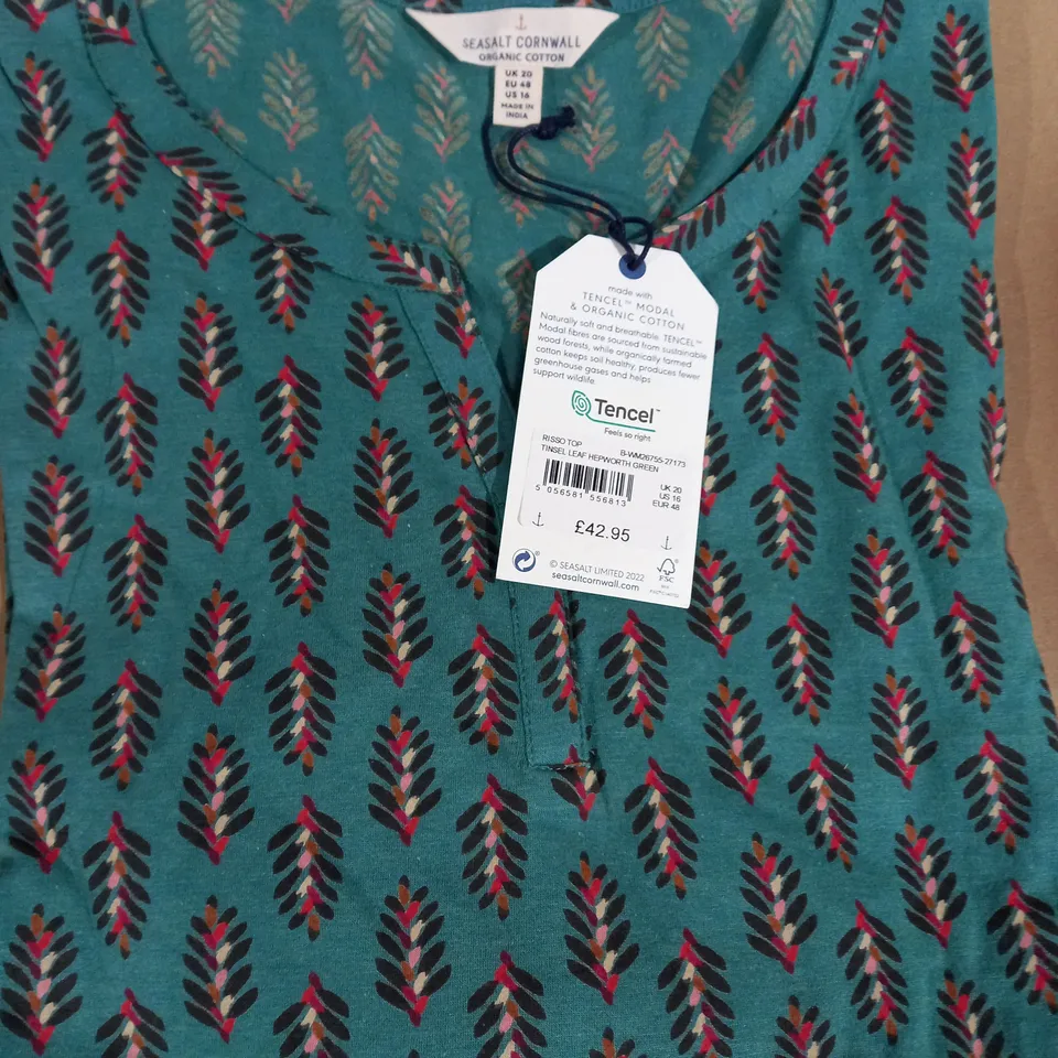 SEASALT CORNWALL RISSO TOP WITH 3/4 SLEEVES