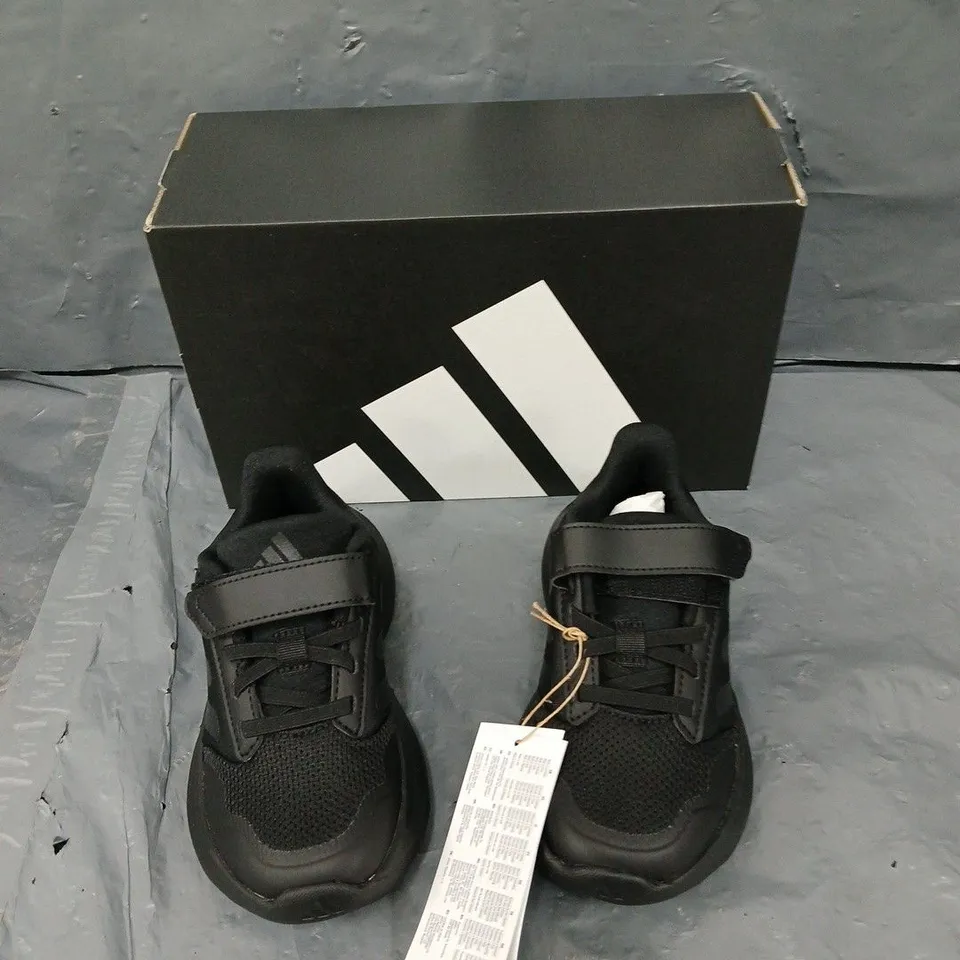 BOXED PAIR OF ADIDAS TENSAUR RUN 3.0 BLACK UK 10K
