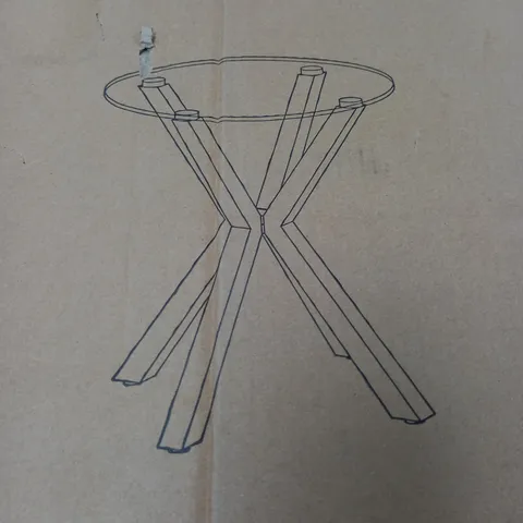 BOXED CHOPSTICK COFFEE TABLE CHROME