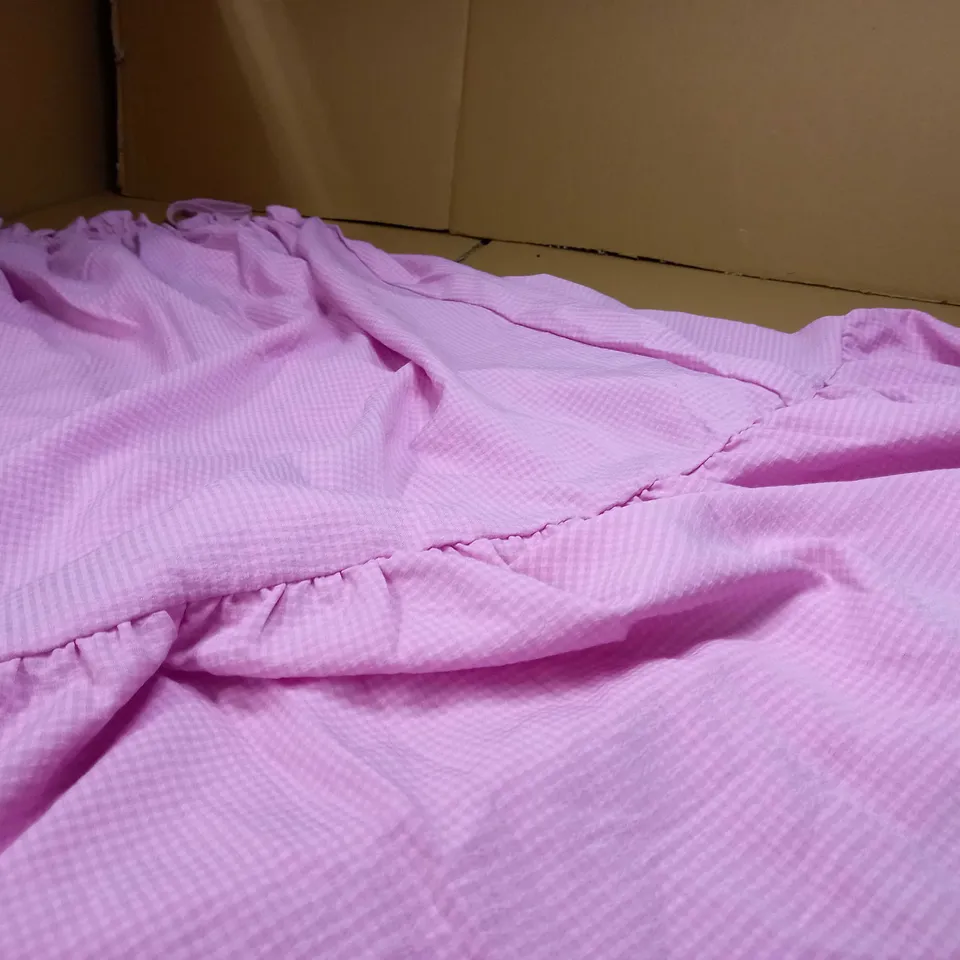 NEWLOOK PINK STRAPPY FRILL TIER SUMMER DRESS - SIZE 12