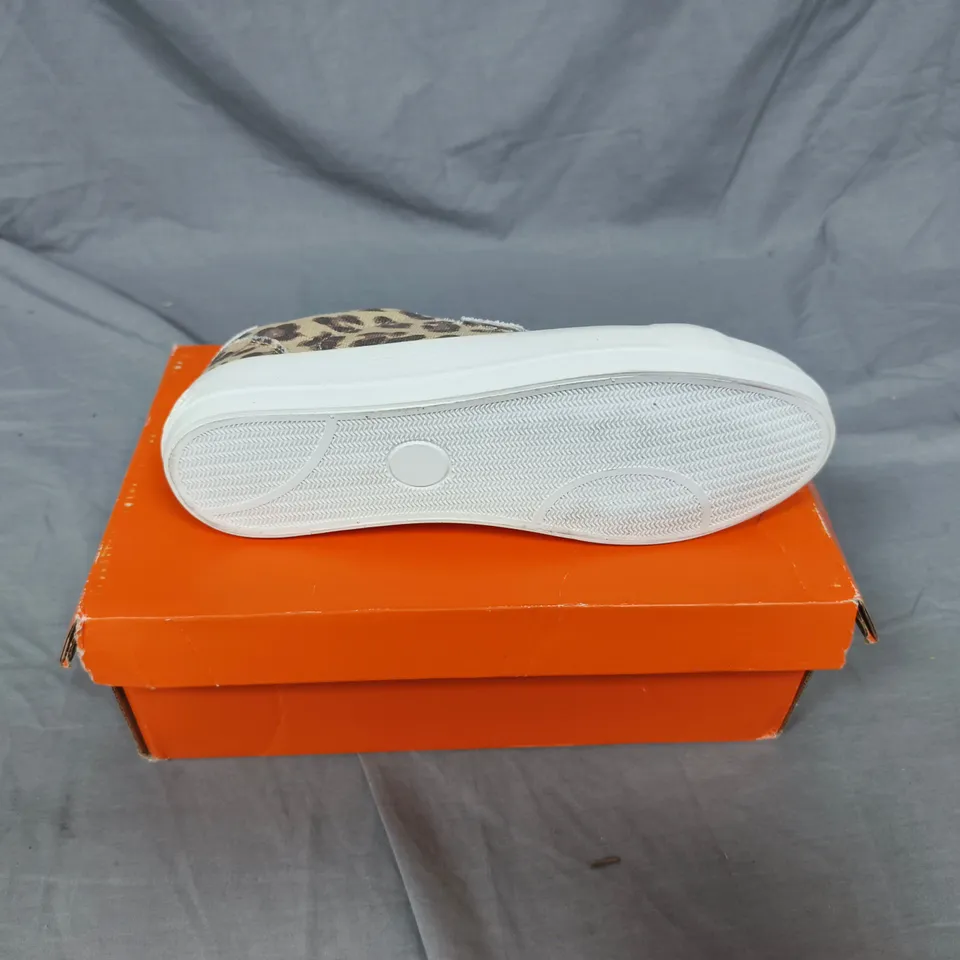 LEOPARD PRINT CANVAS SNEAKERS – WOMEN'S UK SIZE 5