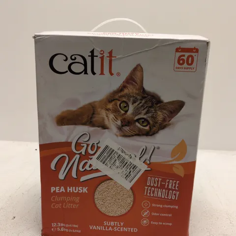 CATIT GO NATURAL PEA HUSK CLUMPING CAT LITTER – VANILLA-SCENTED, 5.6KG BOXED