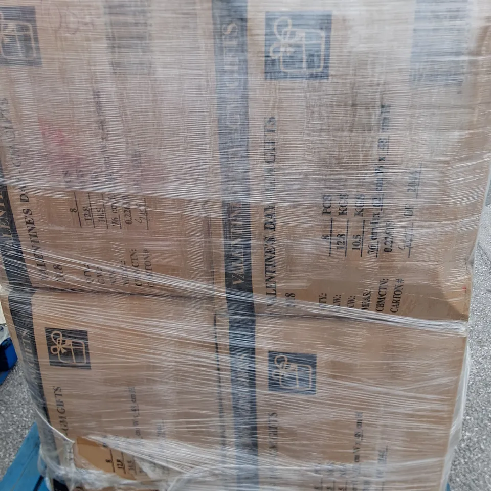 PALLET CONTAINING APPROXIMATELY 32 BRAND NEW WITH LOVE VALENTINES PLUSHY BEARS - ASSORTED COLOURS 