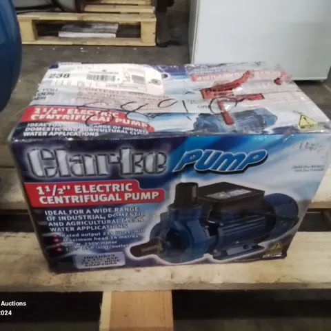 BOXED CLARKE PUMP 1 1/2" ELECTRIC CENTRIFUGAL PUMP