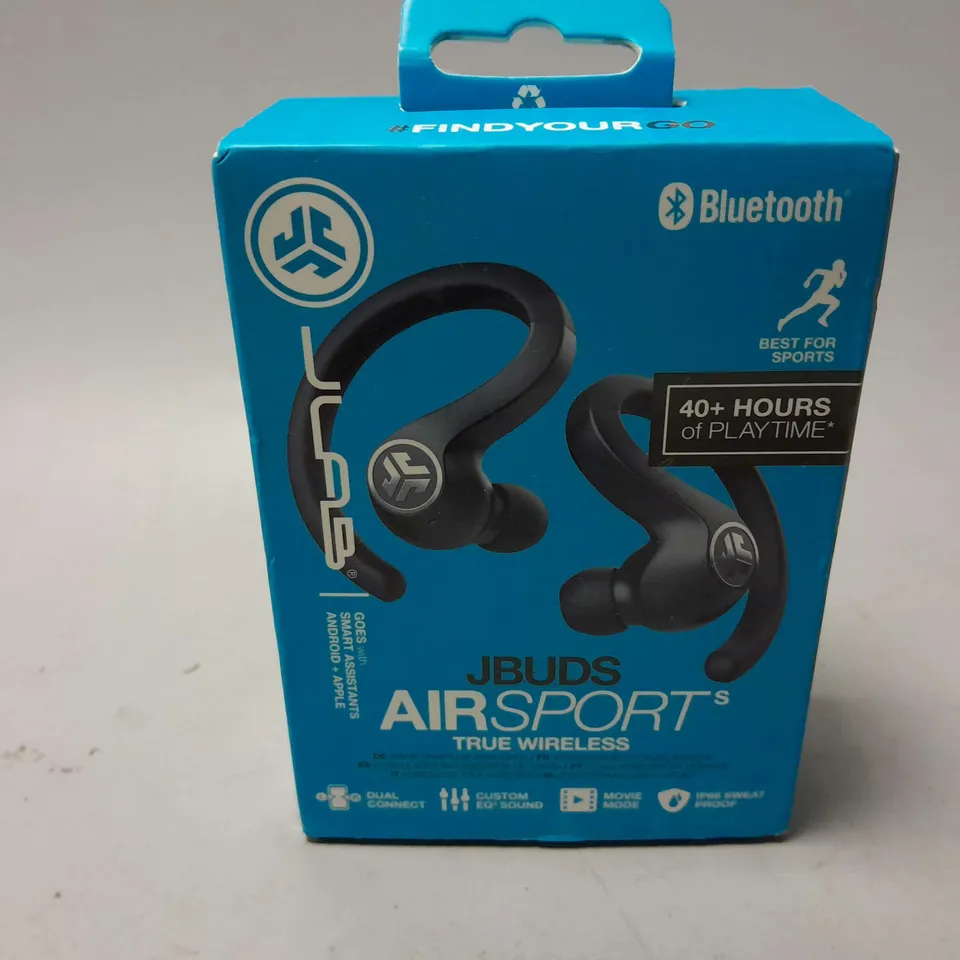 BOXED JLAB JBUDS AIR SPORT TRUE WIRELESS EARBUDS