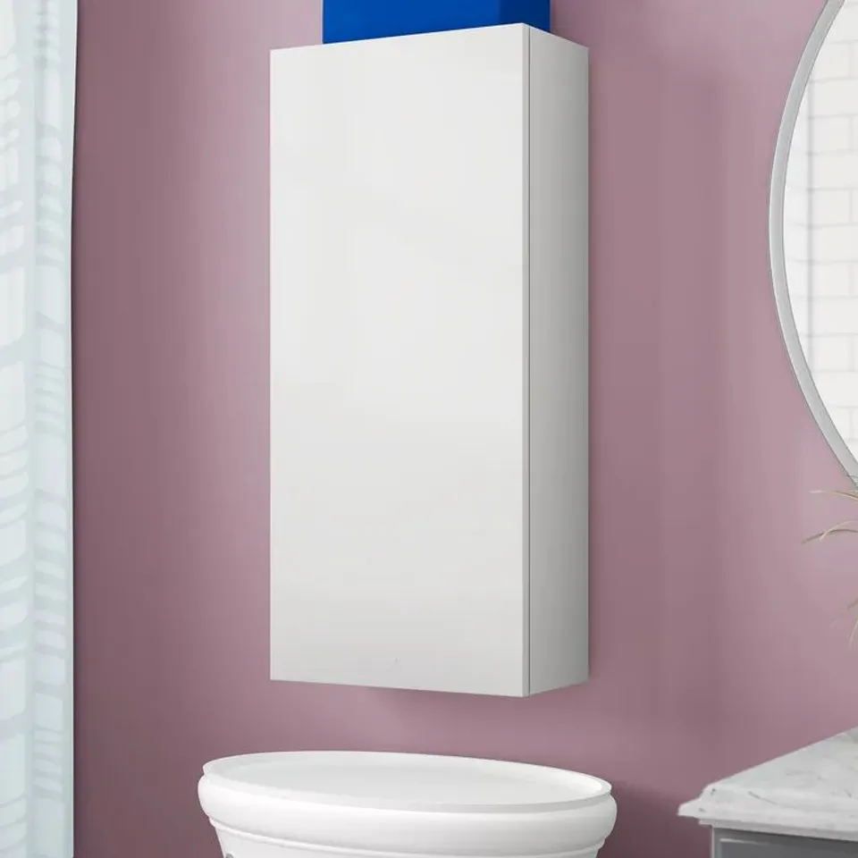 BOXED TUVALU SOLID WOOD BATHROOM WALL CABINET (1 BOX)