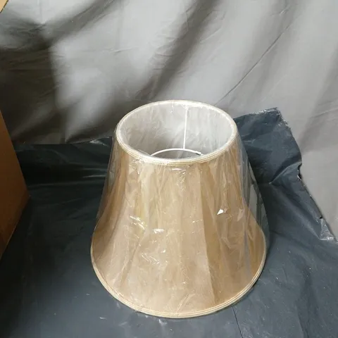 BEIGE FABRIC LAMPSHADE – CONICAL SHAPE, WRAPPED IN PROTECTIVE PLASTIC