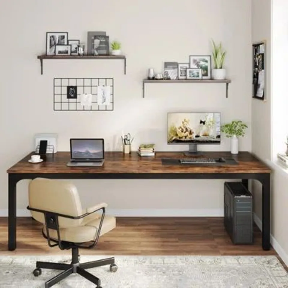 BOXED 200CM W METAL BASE COMPUTER DESK (1 BOX)