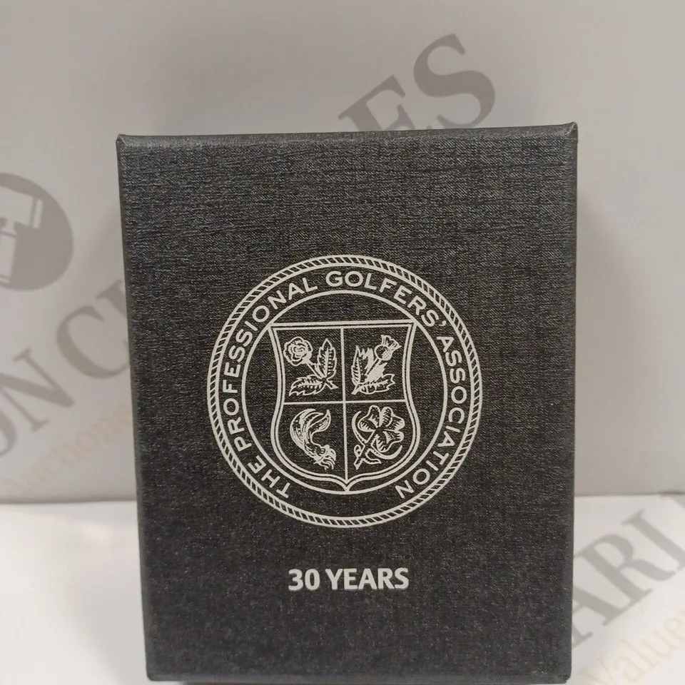 THE PROFESSIONAL GOLFERS' ASSOCIATION 30TH ANNIVERSARY MONEY CLIP - SILVER. 
