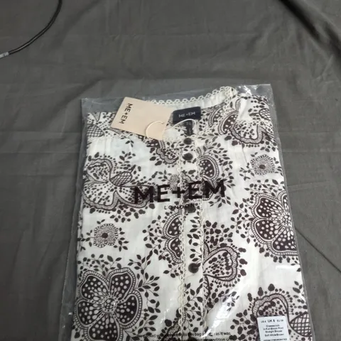 ME+EM LONDON WOMEN'S CHEESECLOTH BLOUSE - IN-FULL-BLOOM PRINT, UK 8 (US 4, EU 36)