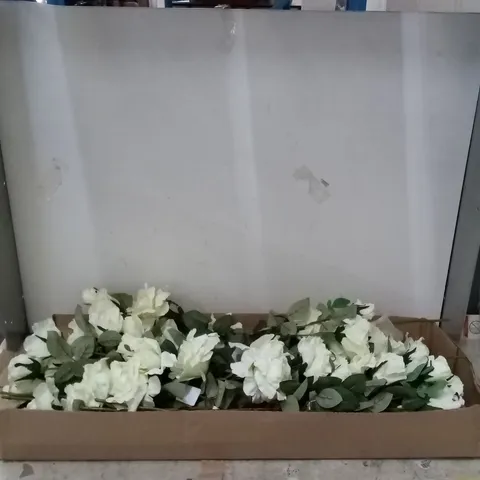 BOXED BRAND NEW 71CM FRENCH ROSE SPRAY (LIGHT GREEN) SILK FLOWERS