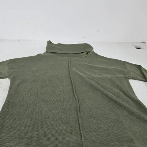 PURE & NATURAL LADIES COWL NECK JUMPER β KHAKI, SIZE L