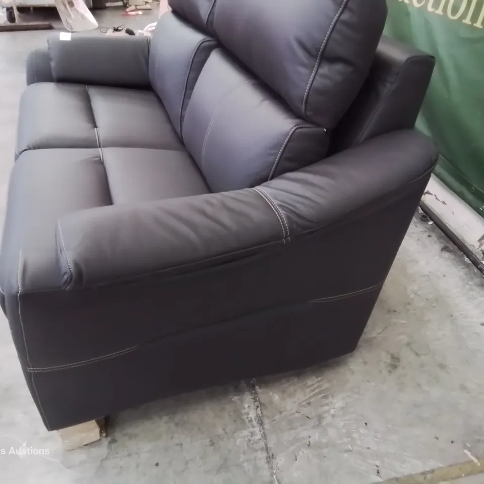 QUALITY BRITISH DESIGNER & MANUFACTURED G PLAN HURST SMALL TWO SEATER SOFA CAMBRIDGE BUFFALO LEATHER 