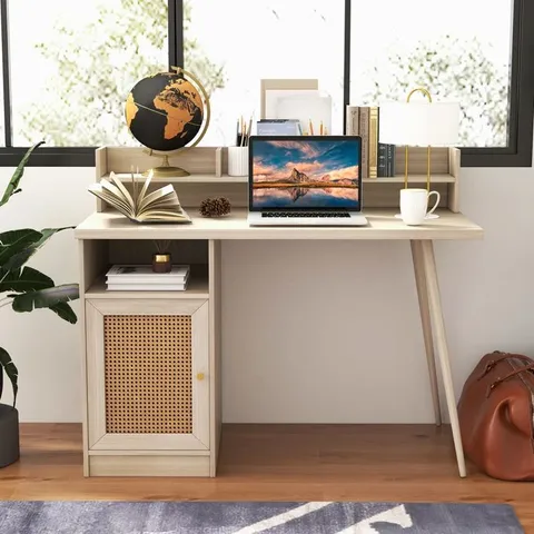 BOXED AKROM 120cm W RECTANGLE WRITING DESK - WHITE (1 BOX)
