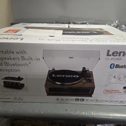 BOXED LENCO TURNTABLE WITH BUILT-IN SPEAKERS