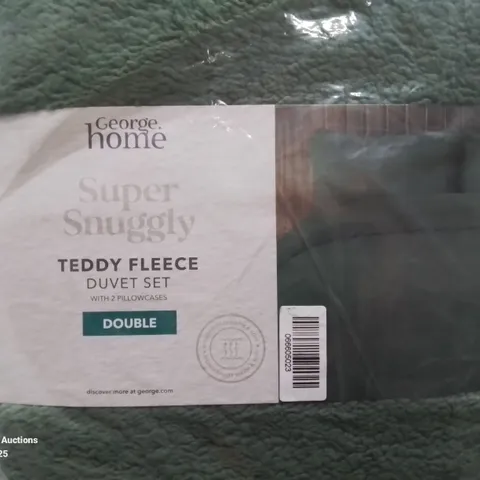 BAGGED SUPER SNUGGLY TEDDY FLEECE DOUBLE DUVET SET