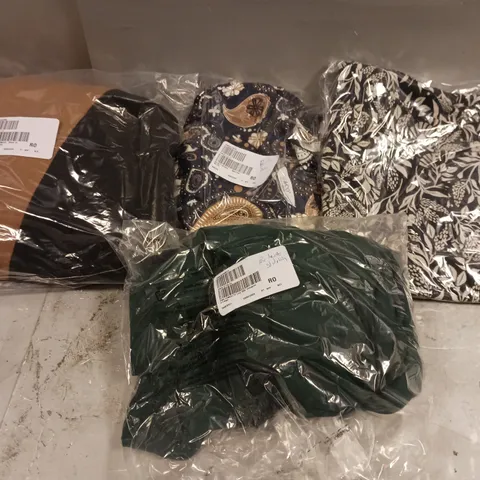 APPROXIMATELY 10 ASSORTED CLOTHING ITEMS TO INCLUDE FINE ARTS SKIRT, FLORAL BLOUSE, PONCHO ETC