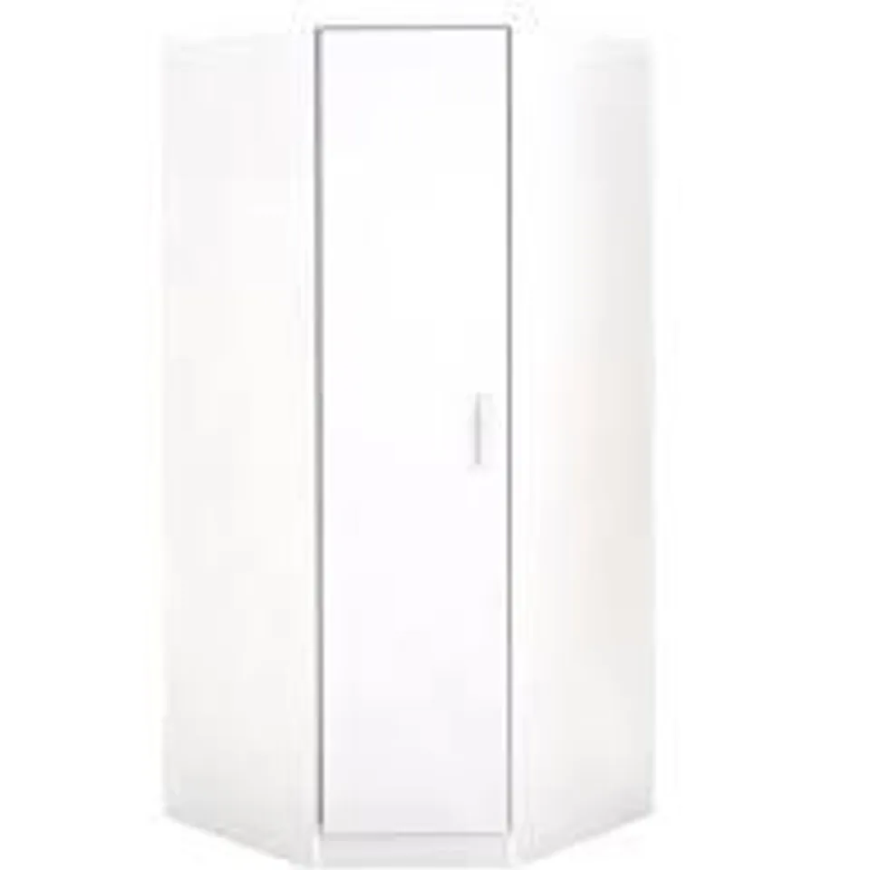 BOXED PANAMA CORNER WARDROBE - WHITE (3 BOXES) RRP £219