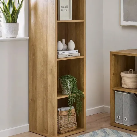 THE VERY COLLECTION METRO 4 SHELF UNIT - OAK - FSC® CERTIFIED