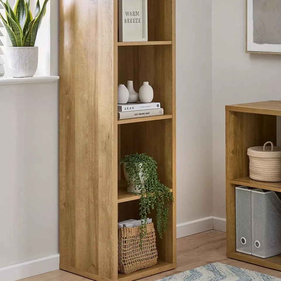 THE VERY COLLECTION METRO 4 SHELF UNIT - OAK - FSC® CERTIFIED
