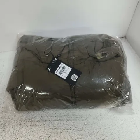 BAGGED THREADBARE LADIES VAMP LONG LINE GILET IN KHAKI - SIZE 14