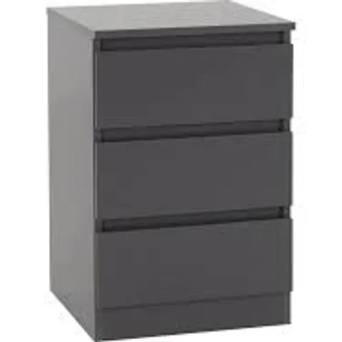 BOXED MALVERN 3 DRAWER BEDSIDE (1 BOX)