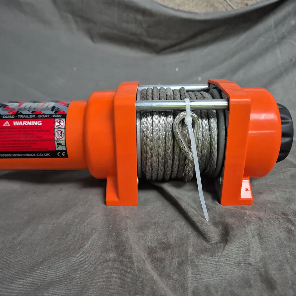 WINCHMAX 12V ELECTRIC WINCH WITH STEEL CABLE – ORANGE