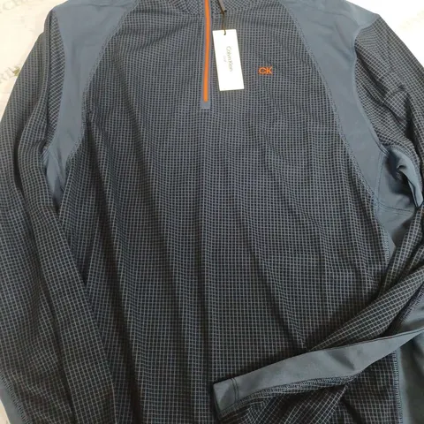 CALVIN KLEIN GOLF QUARTER ZIP IN BLUE - XXL