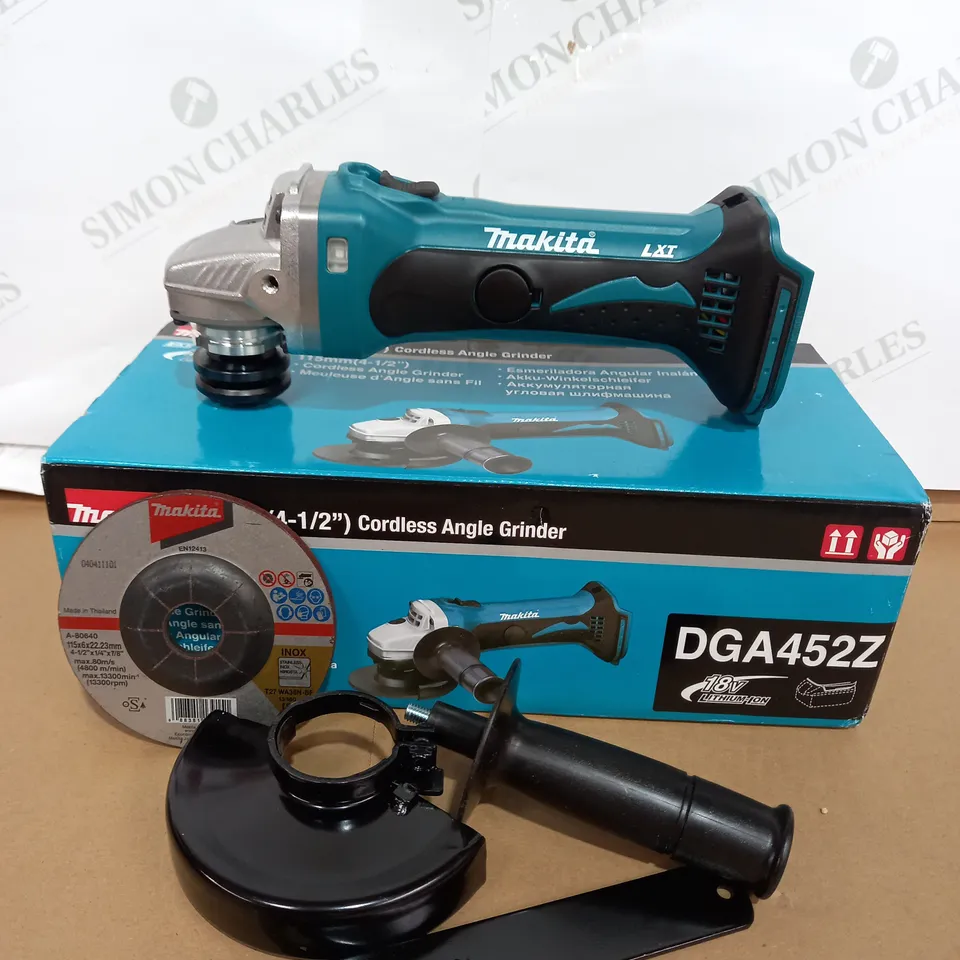 MAKITA DGA452Z 18V LXT 115MM ANGLE GRINDER