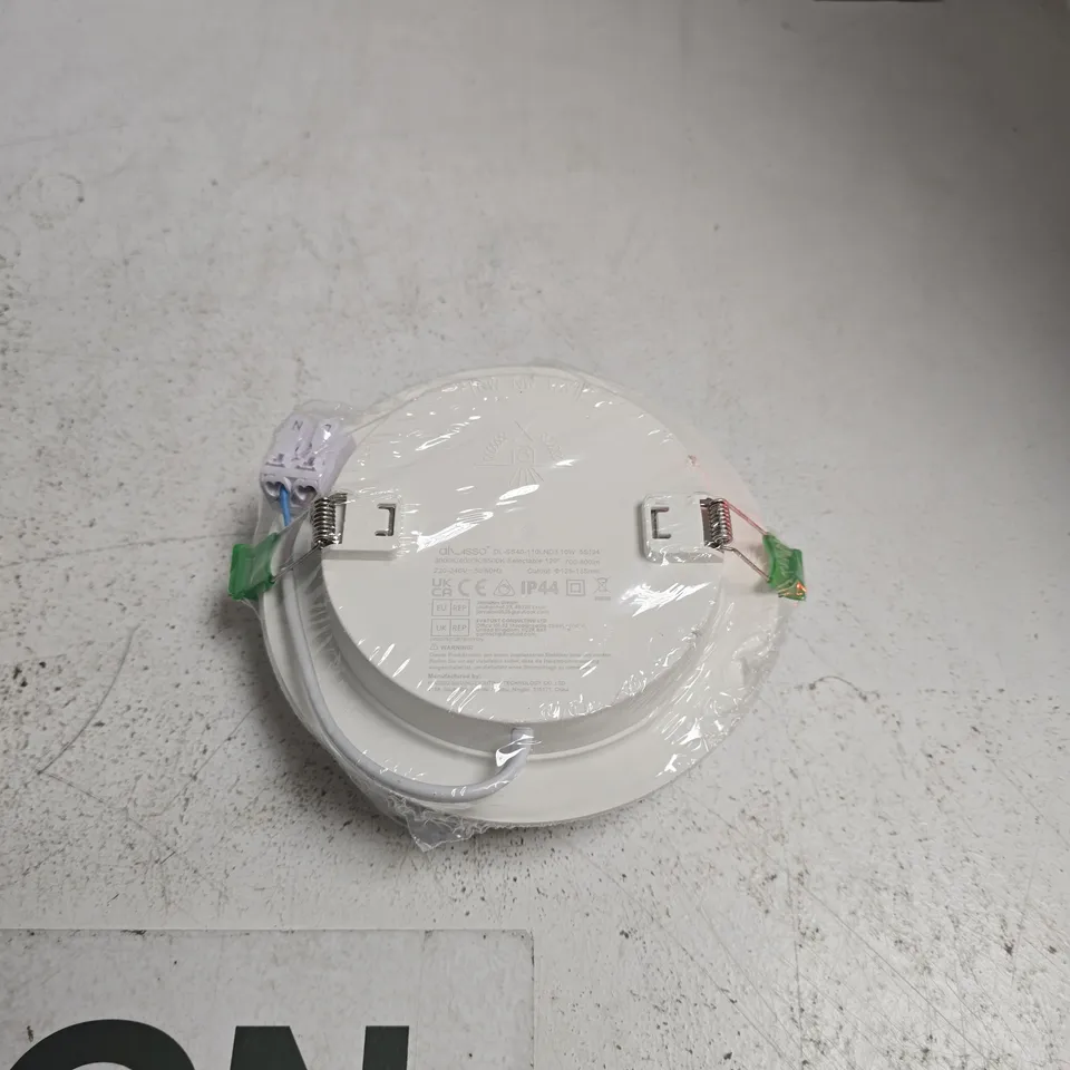 ALUSSO DL-SS40-110LND3 10W LED CEILING DOWNLIGHT, WHITE – IP44, 3000K/4000K/6500K SELECTABLE, 120° BEAM