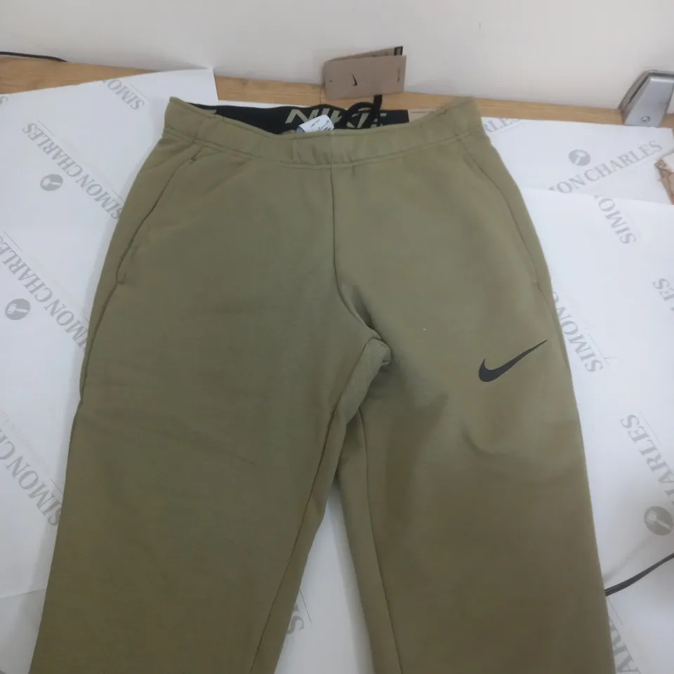 NIKE KHAKI GREEN TRACK PANTS - S