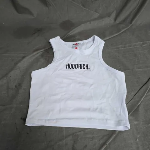 HOODRICH CROPPED TANK TOP IN WHITE SIZE S