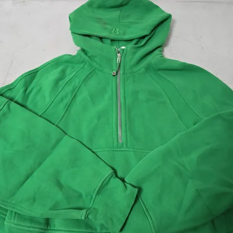 LULULEMON FULL ZIP GREEN HOODIE - SIZE XS