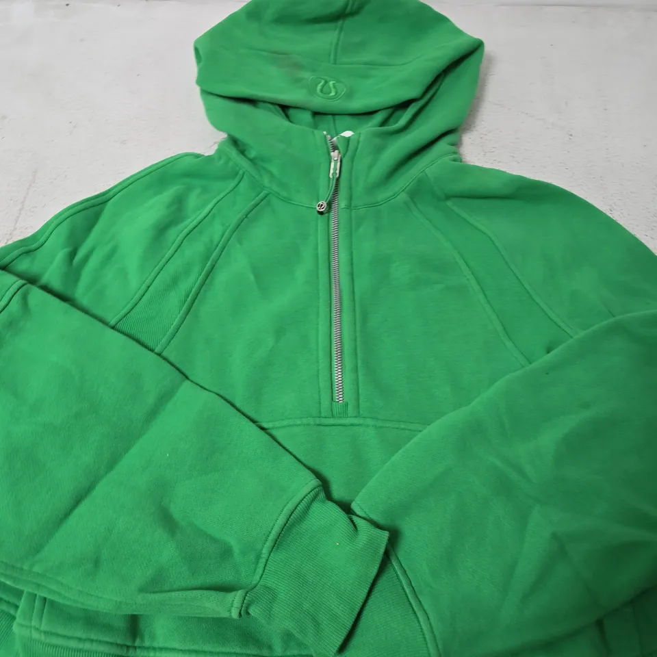 LULULEMON FULL ZIP GREEN HOODIE - SIZE XS