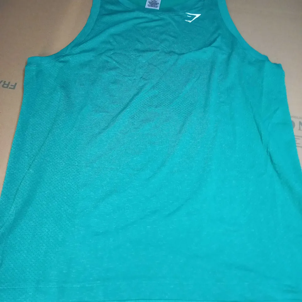 GYMSHARK WORKOUT VEST IN GREEN - LARGE