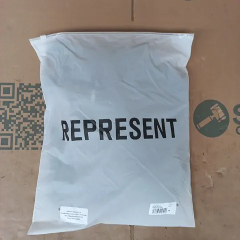 BAGGED REPRESENT INITIAL BOXY ZIP THROUGH HOODIE IN GREEN SIZE MEDIUM