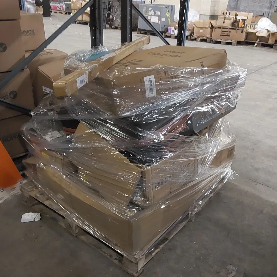 PALLET OF ASSORTED CONSUMER PRODUCTS/FURNITURE PARTS 