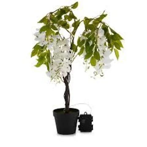 HOME STORIES 60CM PRE-LIT INDOOR OUTDOOR FAUX WYSTERIA TREE