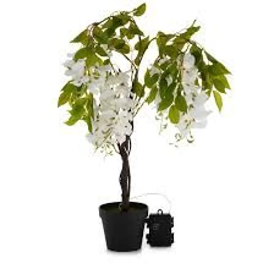 HOME STORIES 60CM PRE-LIT INDOOR OUTDOOR FAUX WYSTERIA TREE