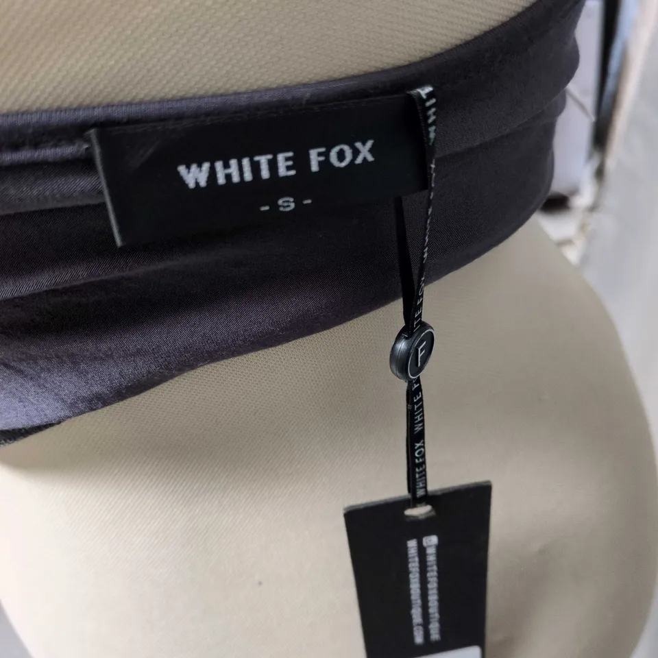 WHITE FOX WOMEN’S CROP TOP – PURPLE, SIZE S (BRAND TAG ATTACHED)