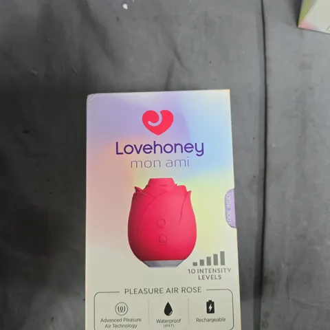LOVEHONEY MON AMI PLEASURE AIR ROSE – RECHARGEABLE WATERPROOF VIBRATOR (10 LEVELS) – BOXED