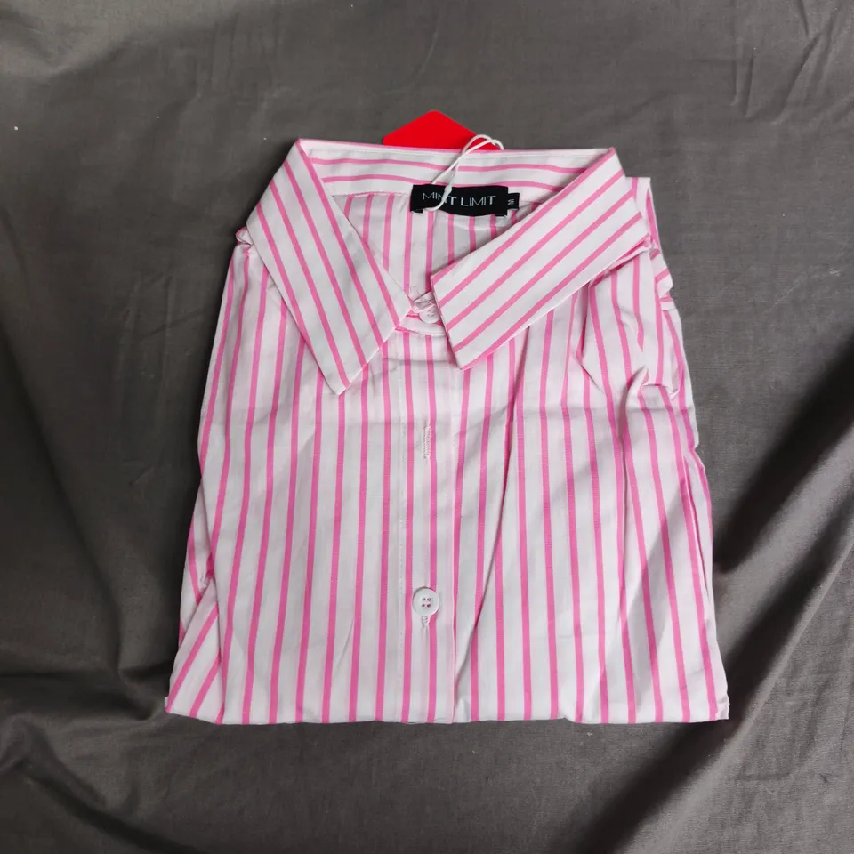 MINI LIMIT PINK STRIPE PAJAMA SHIRT – SIZE M