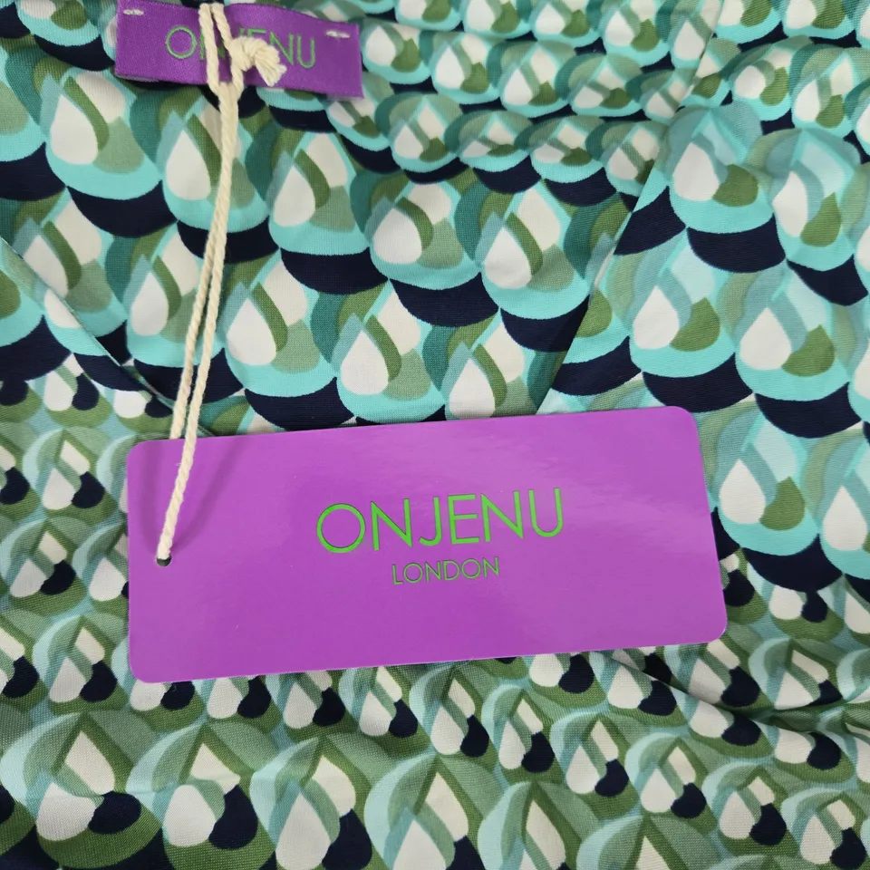 ONJENU LONDON ESME MIDI DRESS BALEAR GREEN – UK8 (EU36)