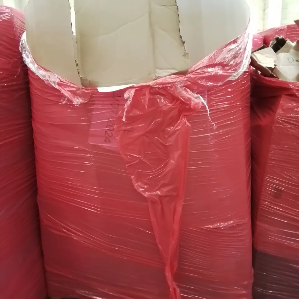 PALLET OF ASSORTED ITEMS INCLUDING BUCKET STORAGE, NON-WOVEN FABRIC WARDROBE, TOILET SEAT, AOFUNNY PADDED CHAIR, ROUND OTTOMAN STORAGE