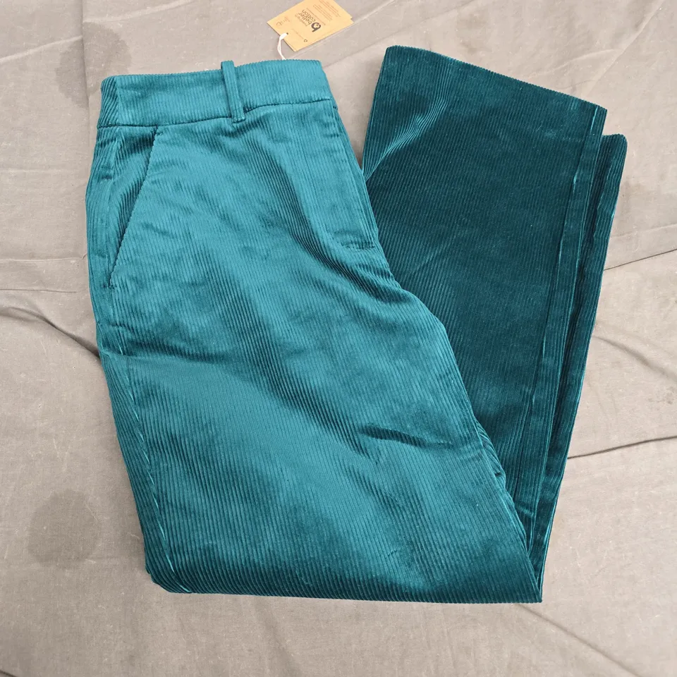 BODEN TEAL CORDUROY TROUSERS – UK 10P (WOMEN)