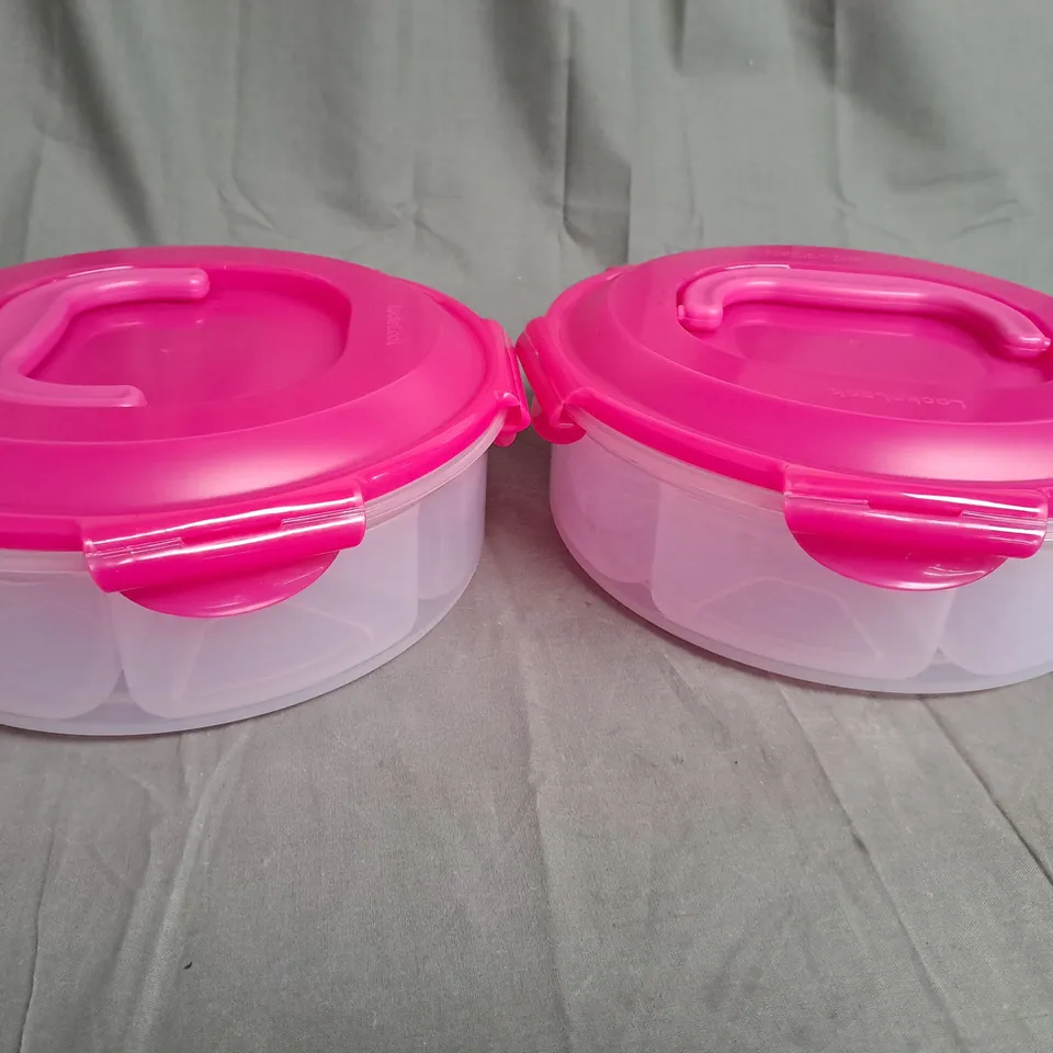 BOXED LOCK & LOCK SET OF 2 DESSERT & APPETIZER CONTAINERS