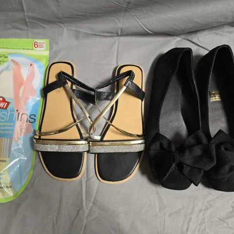 BOX OF APPROXIMATELY 15 ASSORTED PAIRS OF SHOES AND FOOTWEAR ITEMS IN VARIOUS COLOURS, STYLES, AND SIZES - COLLECTION ONLY
