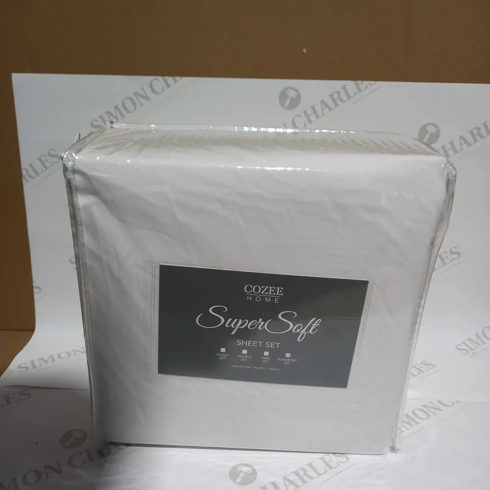 COZEE HOME SUPERSOFT SHEET SET - SUPERKING